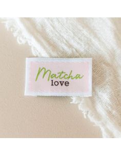 Woven label to sew Matcha love