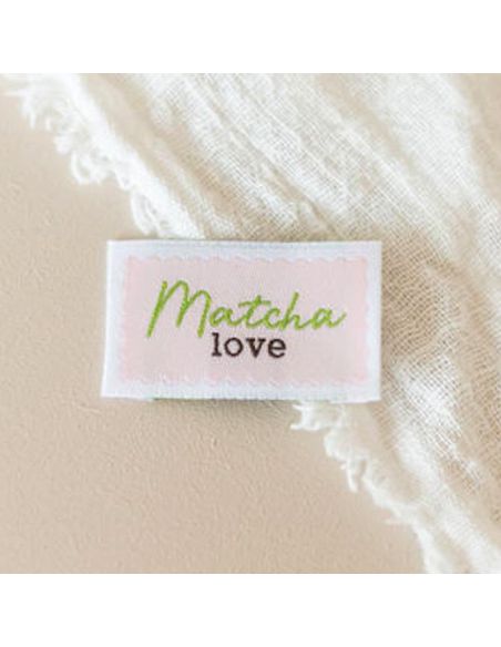 Woven label to sew Matcha love