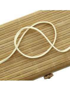 5 mm Lycra Spaghetti Cord - Ecru