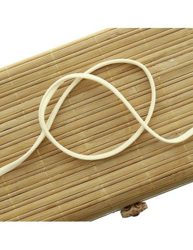 5 mm Lycra Spaghetti Cord - Ecru