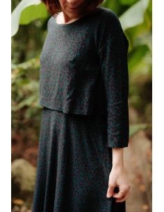 Bagheera Anthracite Viscose Fabric - Églantine & Zoé 2