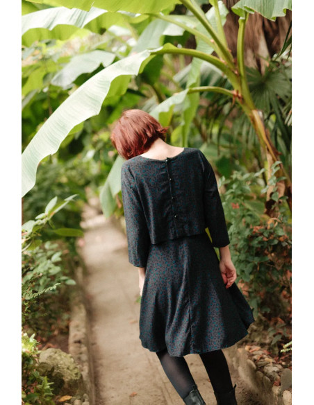 Bagheera Anthracite Viscose Fabric - Églantine & Zoé