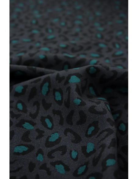 Bagheera Anthracite Viscose Fabric - Églantine & Zoé