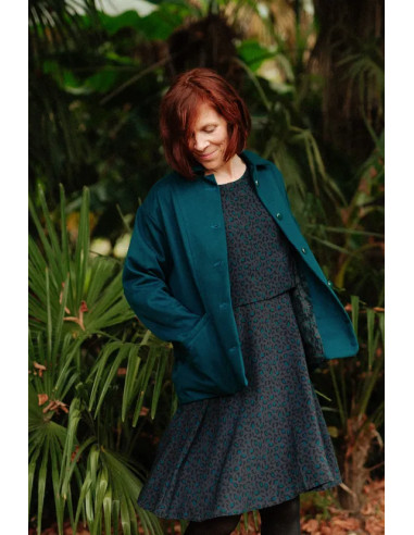 Bagheera Anthracite Viscose Fabric - Églantine & Zoé