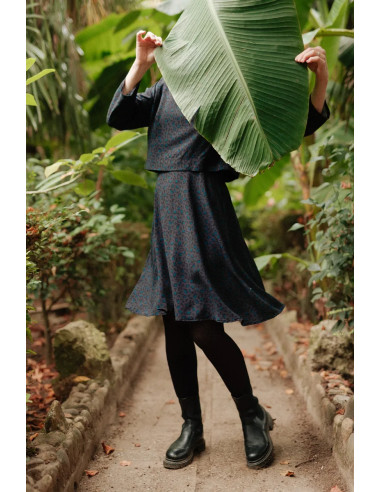 Bagheera Anthracite Viscose Fabric - Églantine & Zoé