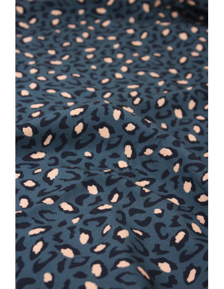 Bagheera Blue Viscose Fabric - Églantine & Zoé