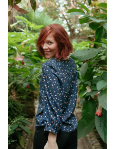 Bagheera Blue Viscose Fabric - Églantine & Zoé 2