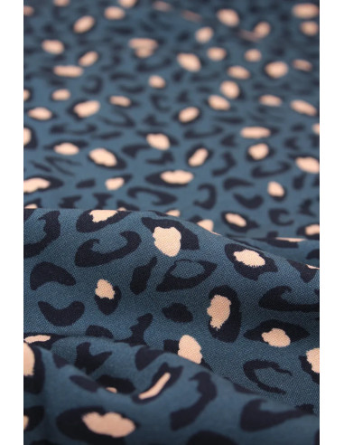 Bagheera Blue Viscose Fabric - Églantine & Zoé
