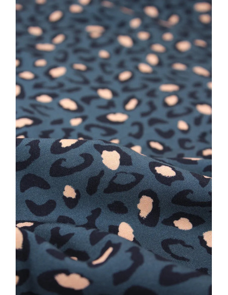 Bagheera Blue Viscose Fabric - Églantine & Zoé