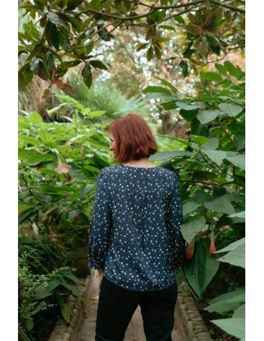 Bagheera Blue Viscose Fabric - Églantine & Zoé
