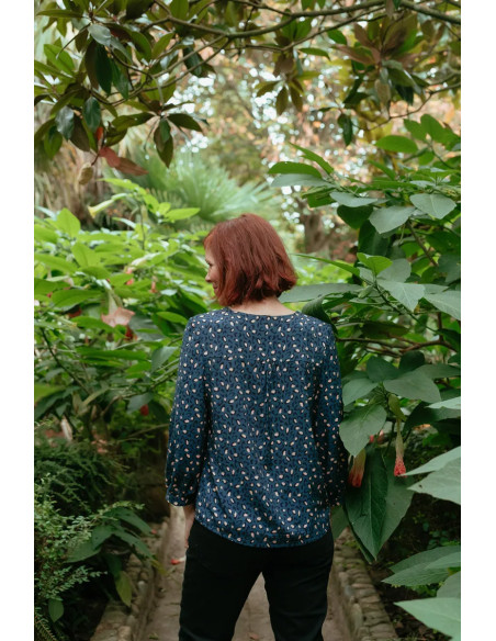 Bagheera Blue Viscose Fabric - Églantine & Zoé