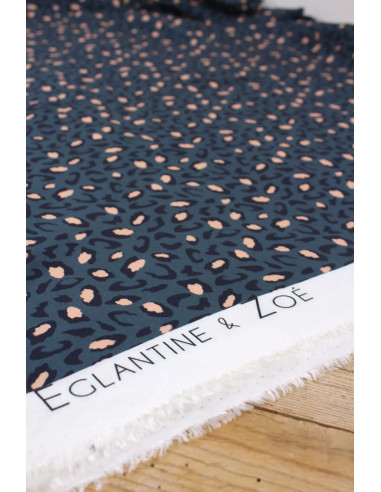 Bagheera Blue Viscose Fabric - Églantine & Zoé