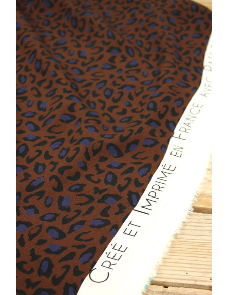 Bagheera Chocolate Viscose Fabric - Églantine & Zoé