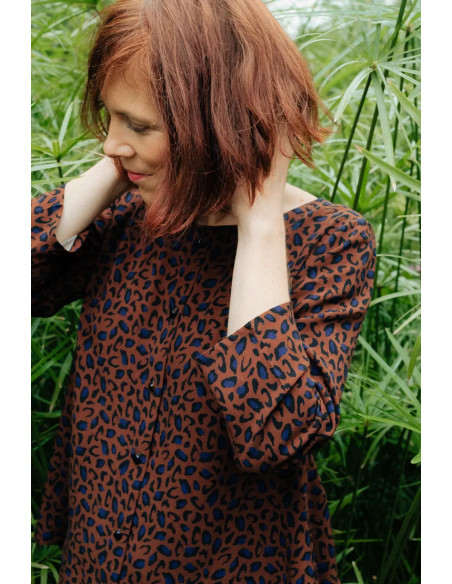 Bagheera Chocolate Viscose Fabric - Églantine & Zoé