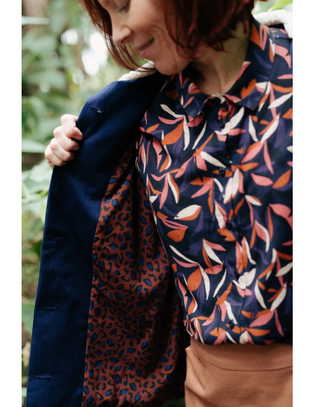 Ink Blue Mowgli Viscose Fabric - Églantine & Zoé