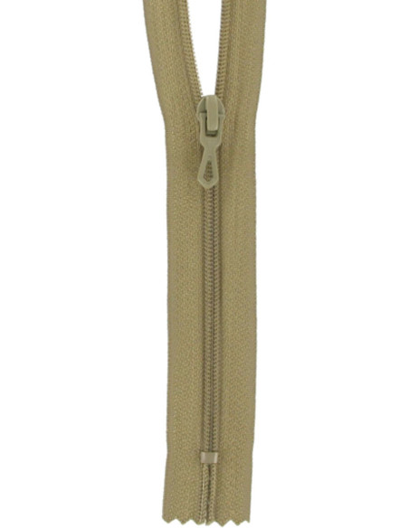 Nylon zipper - Medium beige