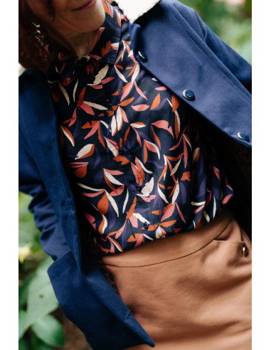 Ink Blue Mowgli Viscose Fabric - Églantine & Zoé