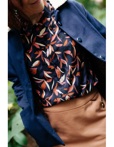 Ink Blue Mowgli Viscose Fabric - Églantine & Zoé