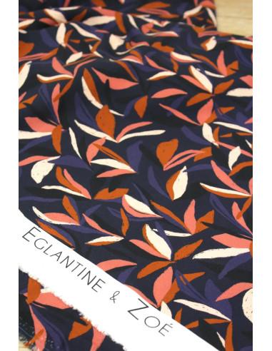 Ink Blue Mowgli Viscose Fabric - Églantine & Zoé