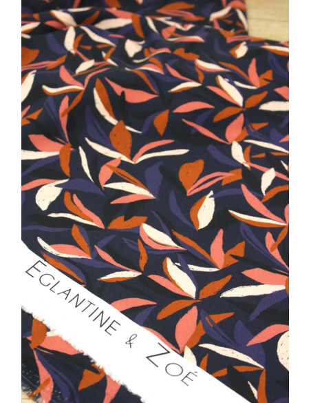 Ink Blue Mowgli Viscose Fabric - Églantine & Zoé