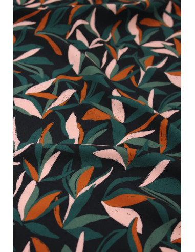 Mowgli Green Viscose Fabric - Églantine & Zoé