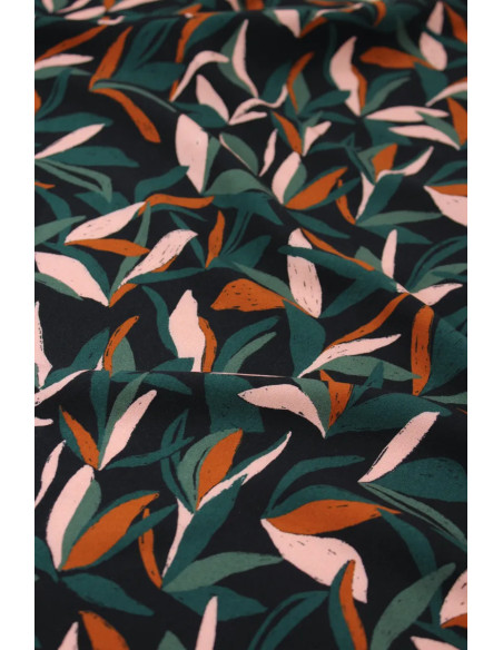 Mowgli Green Viscose Fabric - Églantine & Zoé