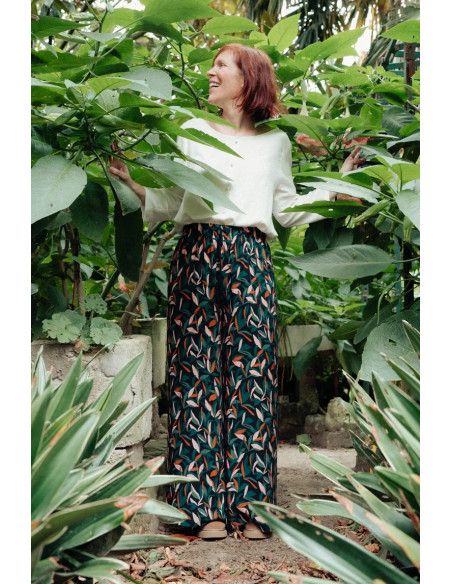 Mowgli Green Viscose Fabric - Églantine & Zoé