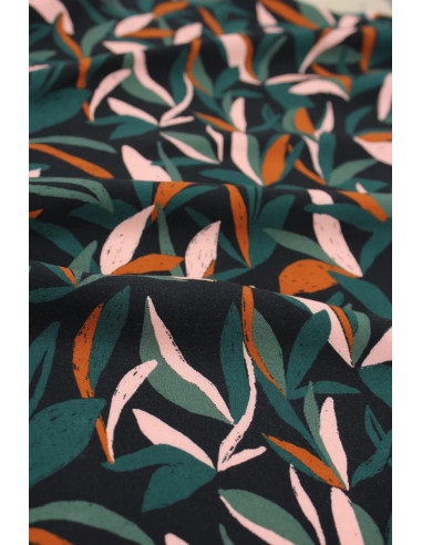Mowgli Green Viscose Fabric - Églantine & Zoé