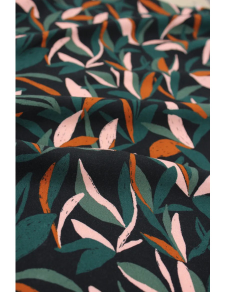 Mowgli Green Viscose Fabric - Églantine & Zoé