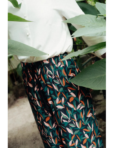 Mowgli Green Viscose Fabric - Églantine & Zoé