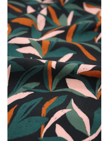 Mowgli Green Viscose Fabric - Églantine & Zoé