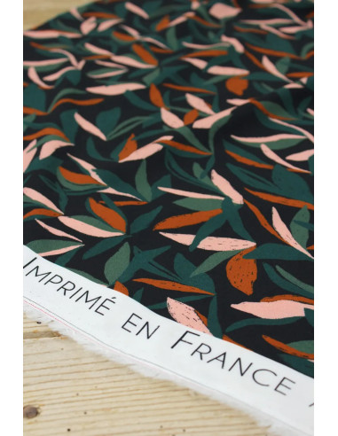 Mowgli Green Viscose Fabric - Églantine & Zoé