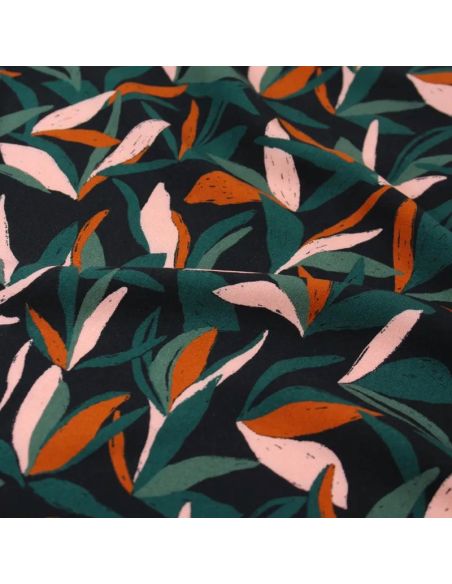 Mowgli Green Viscose Fabric - Églantine & Zoé
