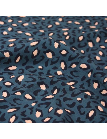 Bagheera Blue Viscose Fabric - Églantine & Zoé