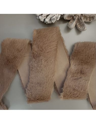 Faux fur ribbon - Chestnut