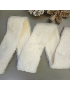 Faux fur ribbon - Ecru