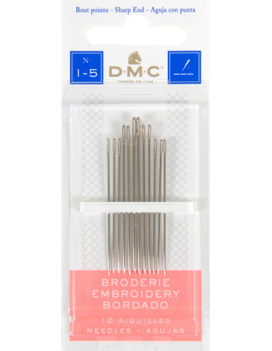 DMC embroidery needles No. 1-5