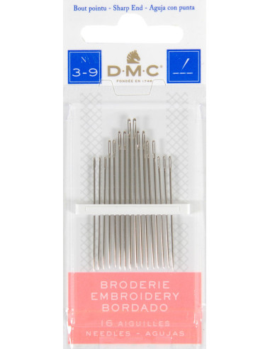 DMC embroidery needles No. 3-9