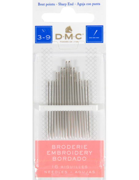 DMC embroidery needles No. 3-9