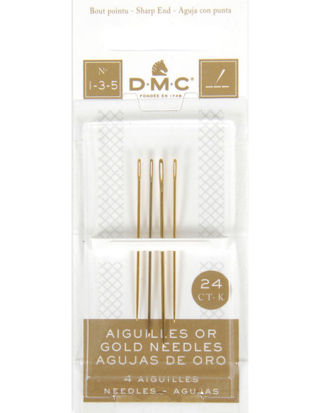 DMC Gold Embroidery Needles No. 1-3-5