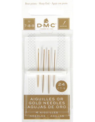 DMC Gold Embroidery Needles No. 7-8-9