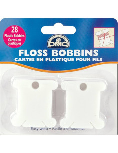 Plastic cards for DMC embroidery threads
