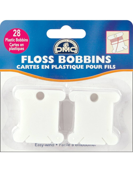 Plastic cards for DMC embroidery threads