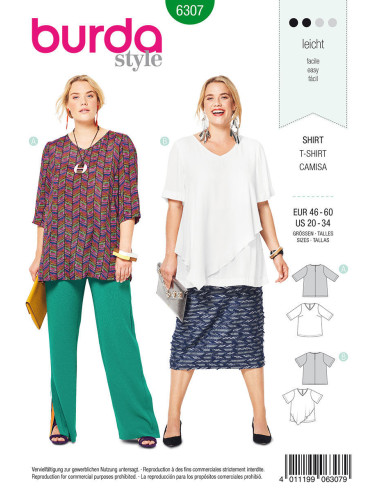 T-shirt pattern - Burda 6307