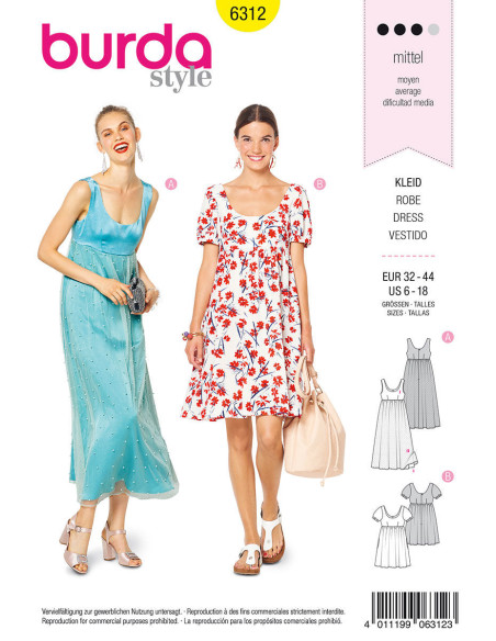 Dress pattern - Burda 6312