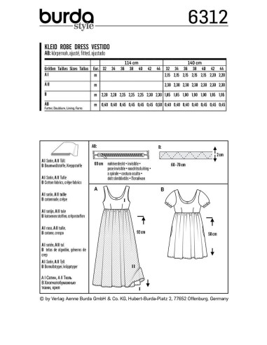 Dress pattern - Burda 6312