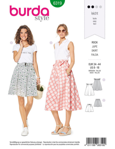 Skirt pattern - Burda 6319