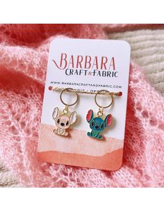 Set of 2 stitch marker rings - Stitch & Angel