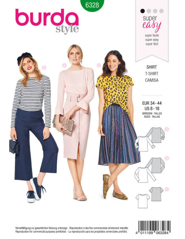 T-shirt pattern - Burda 6328