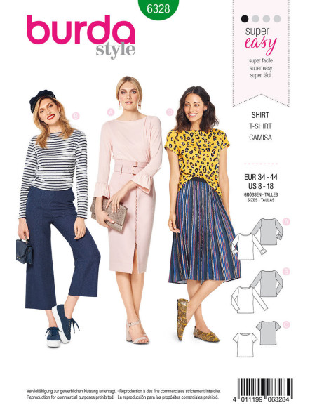 T-shirt pattern - Burda 6328